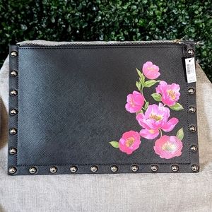 White House Black Market - Black Floral Handbag